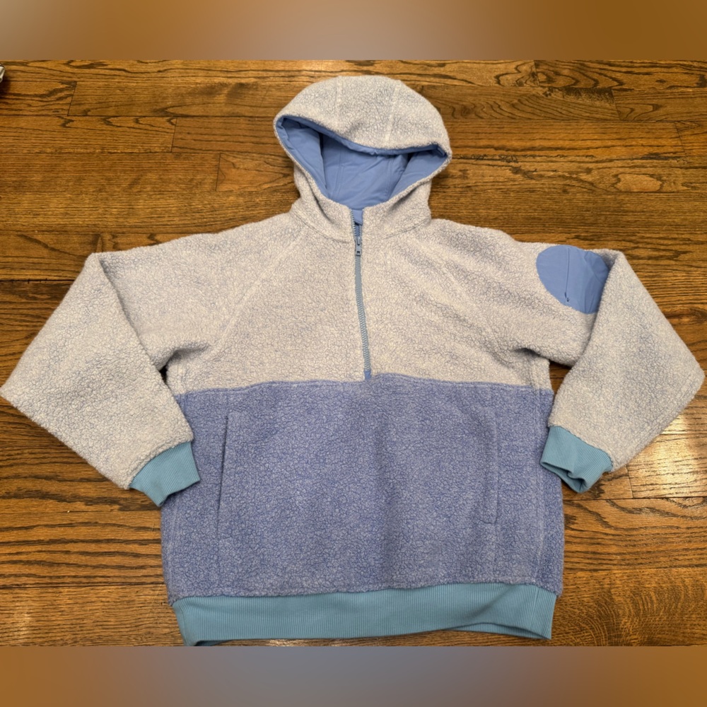 Outdoor Voices Wool Sherpa Colorblock Half Zip Hoodie XS
